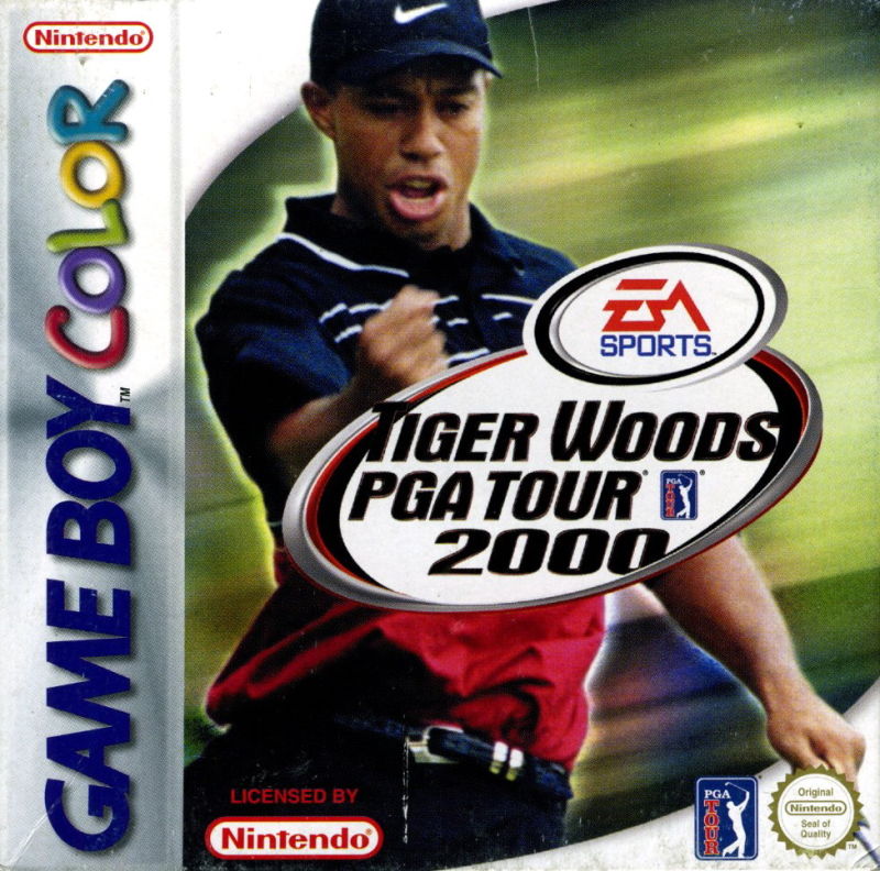Tiger Woods 2000 box art for GameBoy Color
